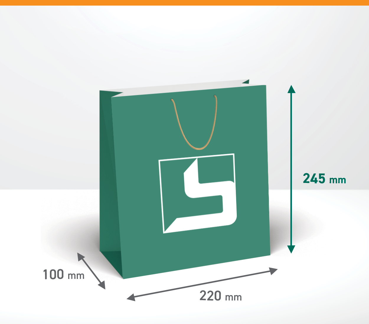 Darilna vrečka - pokončna: 220x100x245 mm (4.130-A)